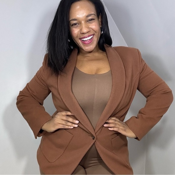 Vintage Cashmere Blazer | Mocha Brown Jacket | Neutral Business Jacket | Classic - Picture 1 of 12